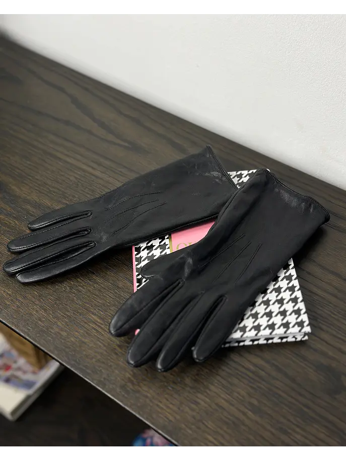 Guantes de cuero negro 2