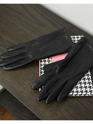 Guantes de cuero negro