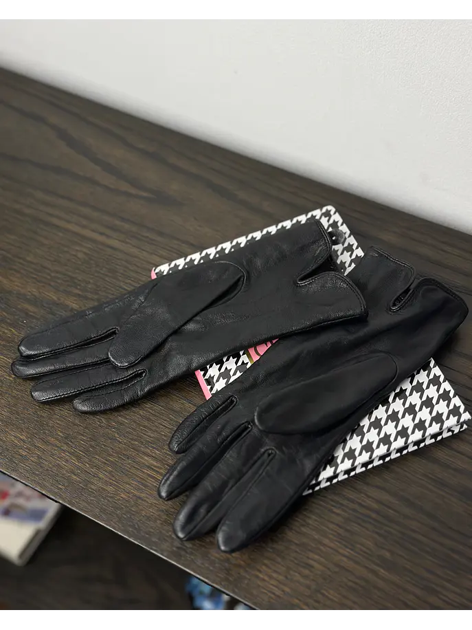 Guantes de cuero negro 3