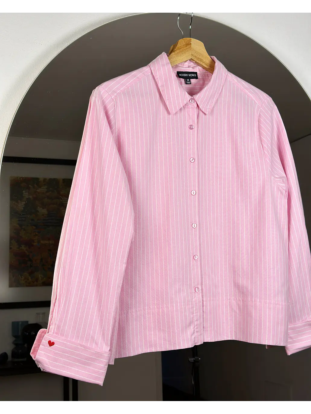 Camisa rosada rayada  2