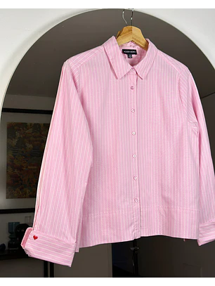 Camisa rosada rayada 