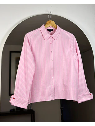 Camisa rosada rayada 
