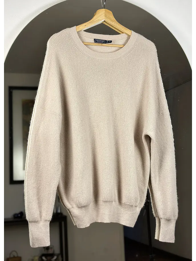 Chaleco lana beige 1