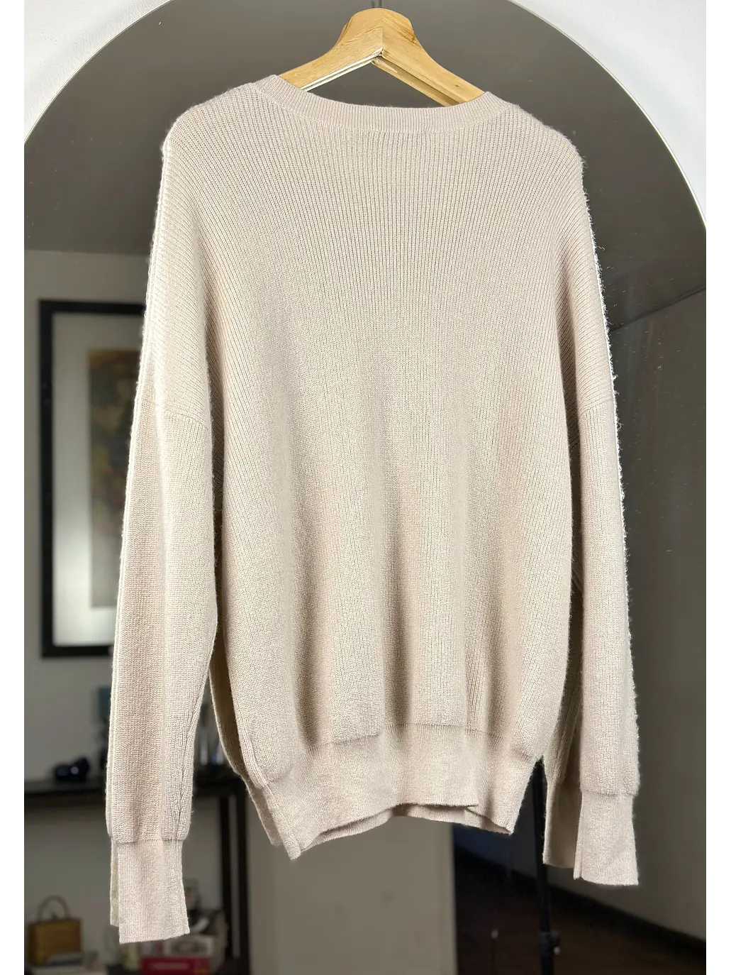 Chaleco lana beige 4