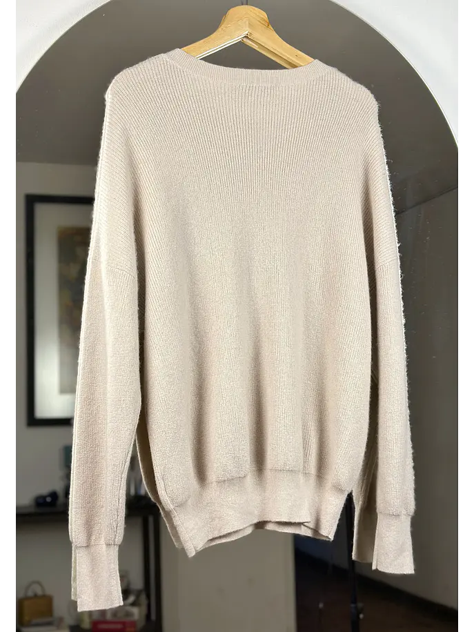 Chaleco lana beige 4