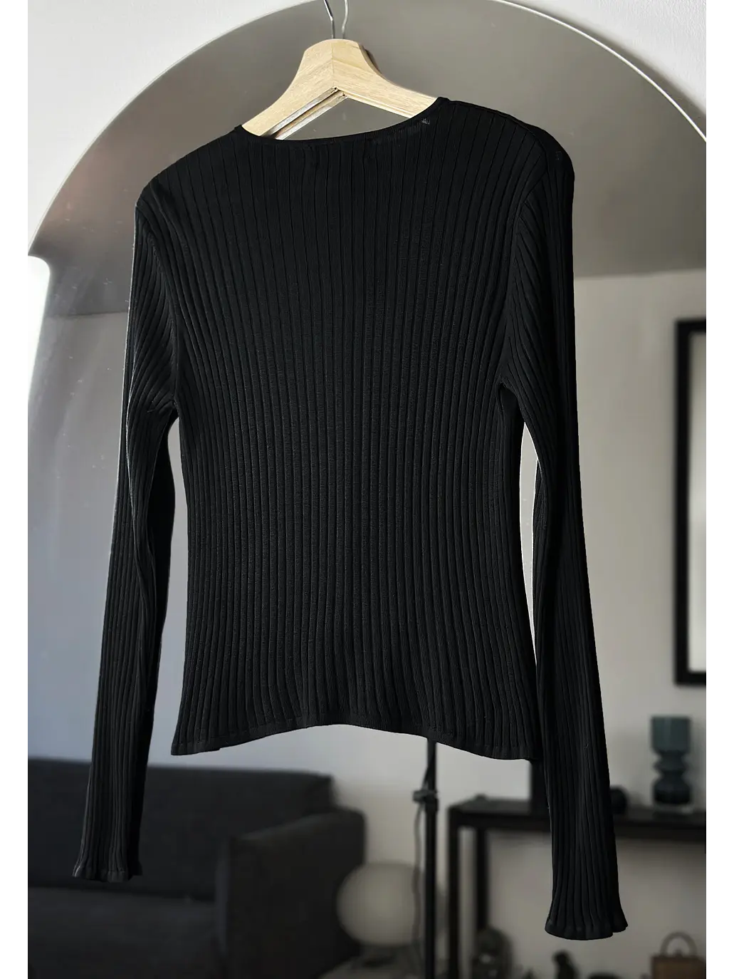 Cardigan negro de seda  3