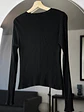 Cardigan negro de seda  - Miniatura 3