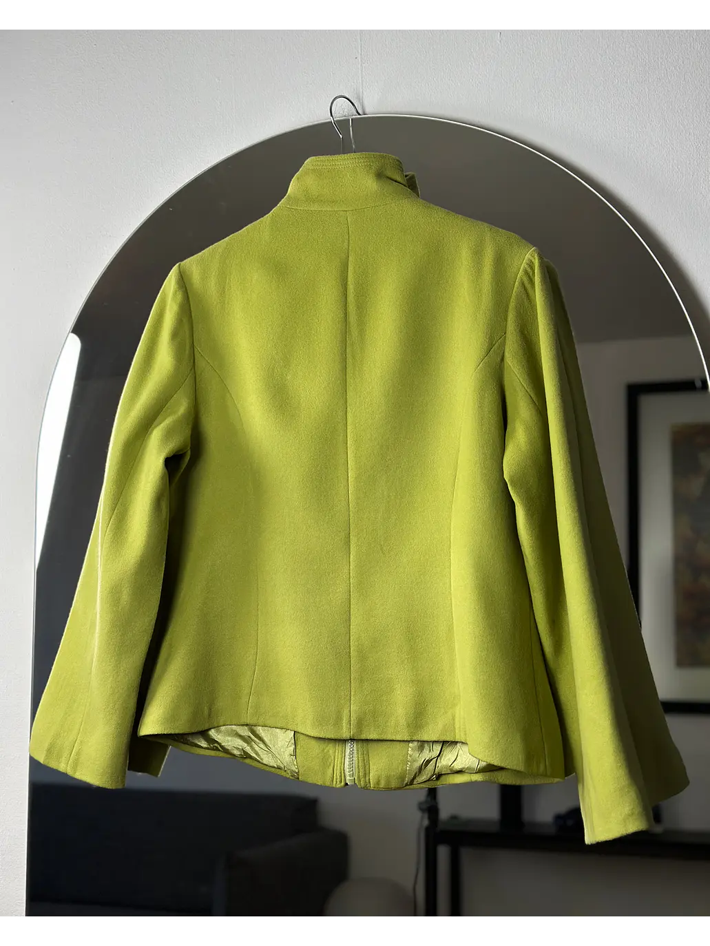 Chaqueta verde limón de cachemira  6