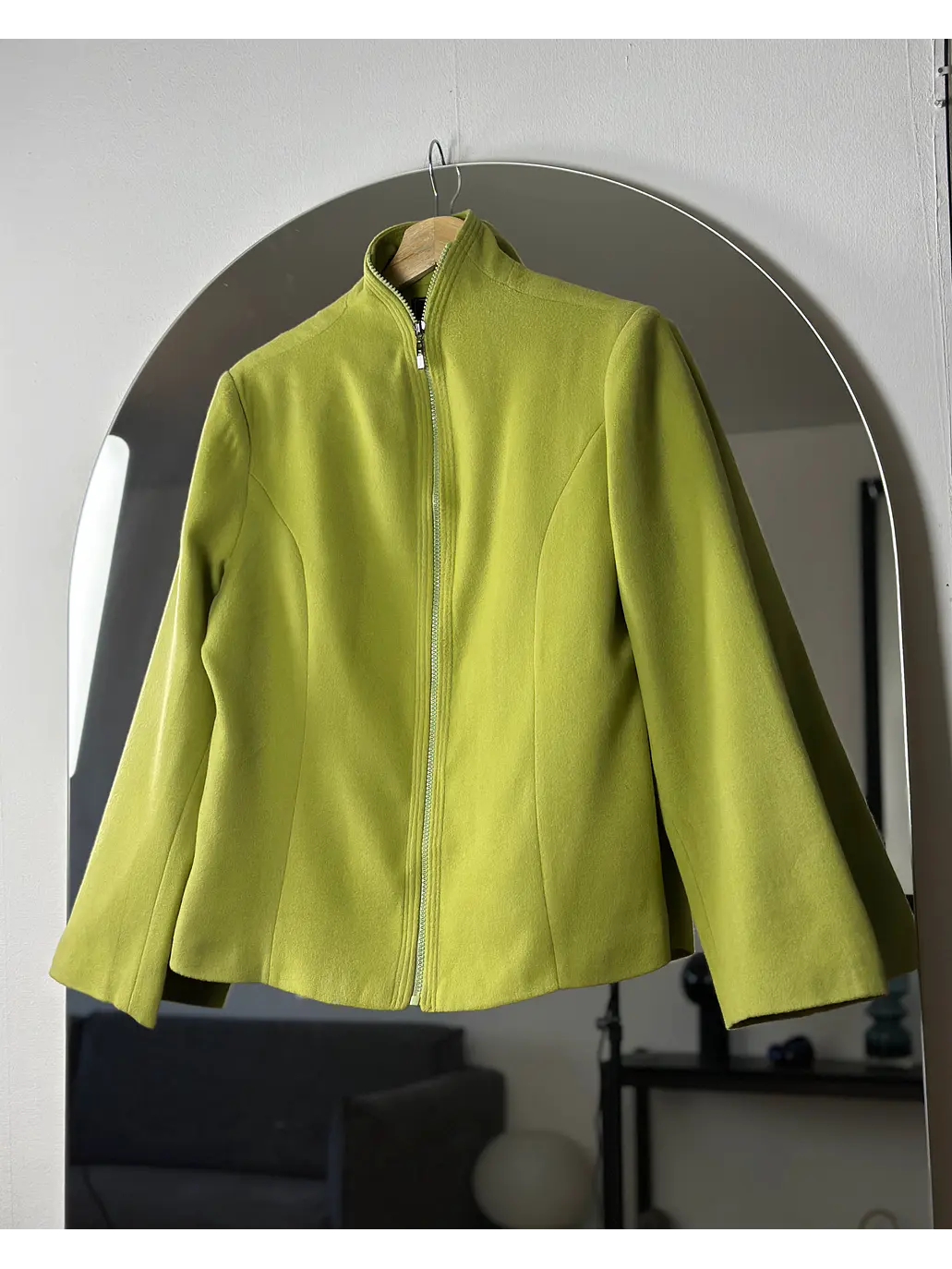 Chaqueta verde limón de cachemira  1