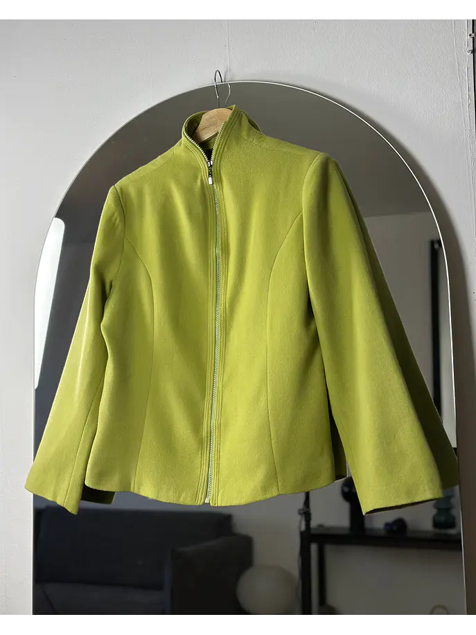 Chaqueta verde limón de cachemira  1