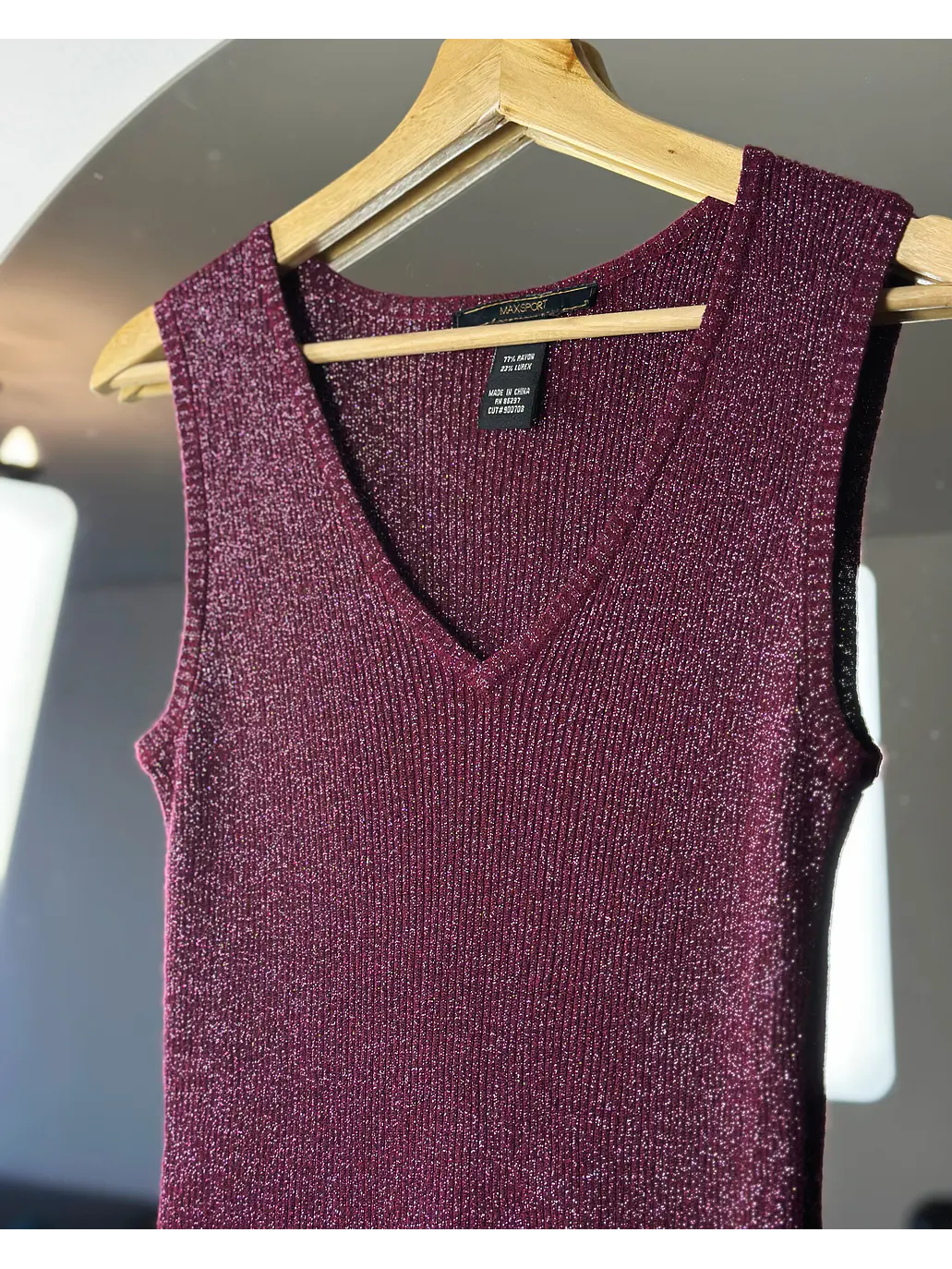 Top fucsia brillos 3