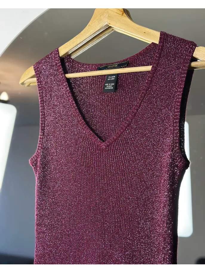 Top fucsia brillos 3