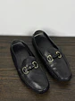 Mocasín negro de cuero  - Miniatura 1