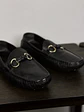 Mocasín negro de cuero  - Miniatura 4