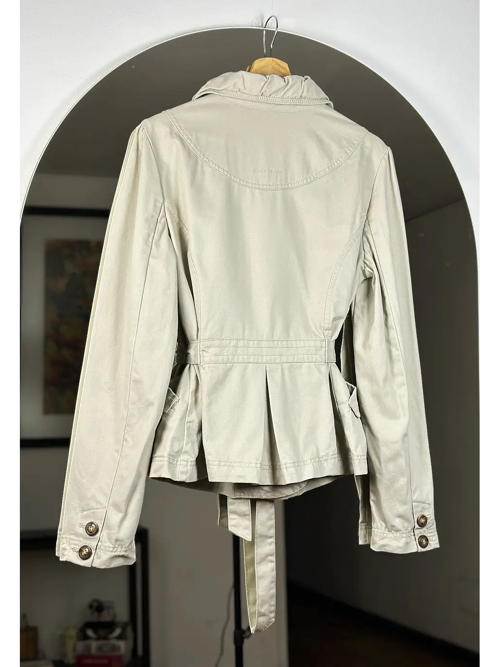 Trench corto beige  3