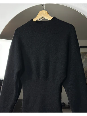 Chaleco negro acinturado