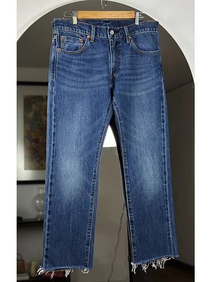 Jeans azul lavado recto