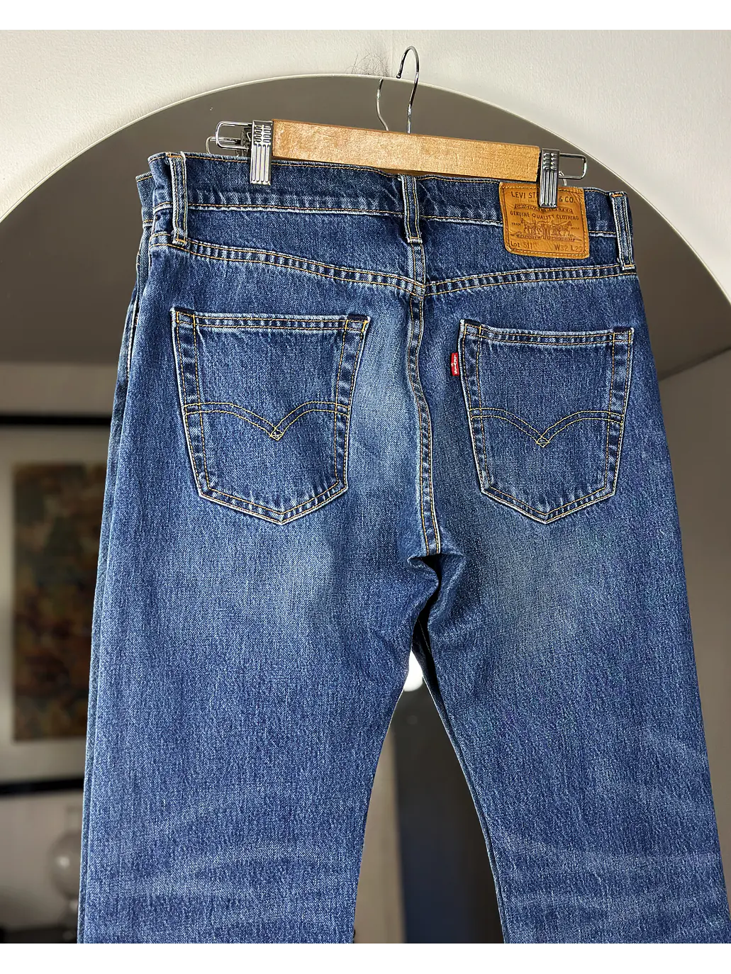 Jeans azul lavado recto 3