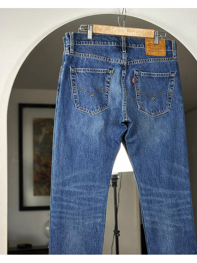 Jeans azul lavado recto 4