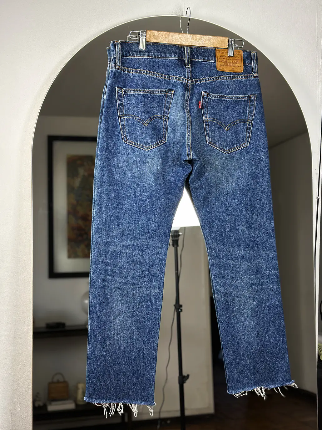 Jeans azul lavado recto 5