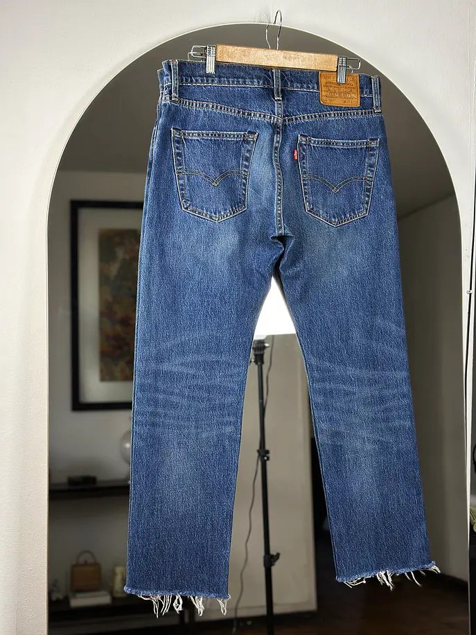 Jeans azul lavado recto 5