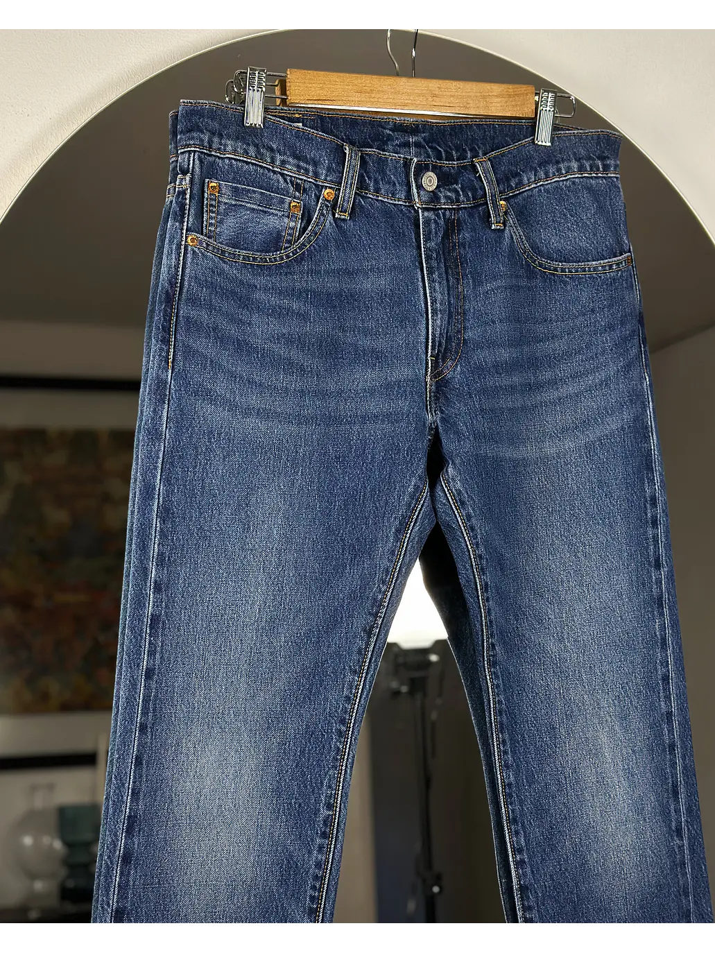 Jeans azul lavado recto 2