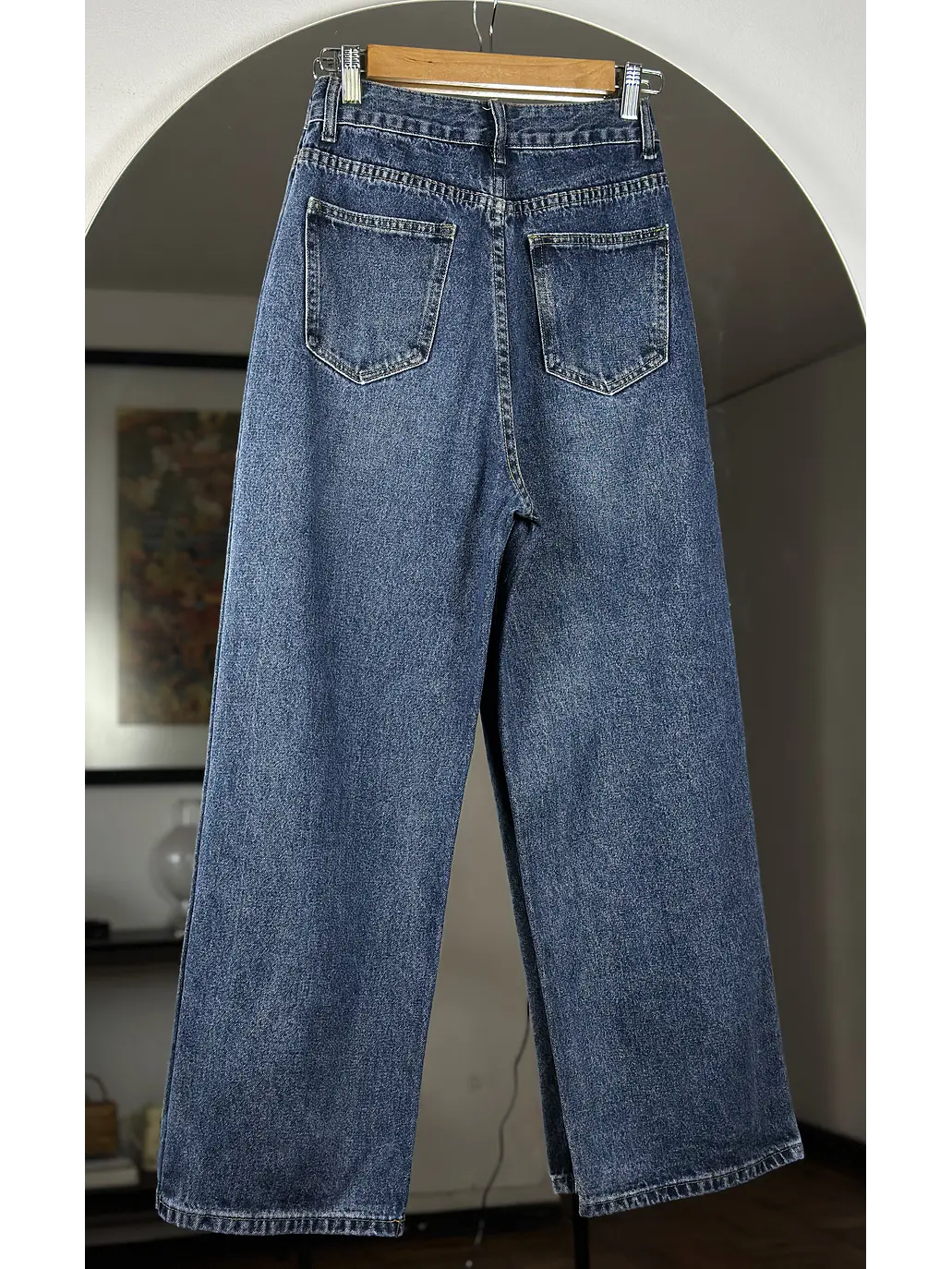 Jeans azul wide leg 3