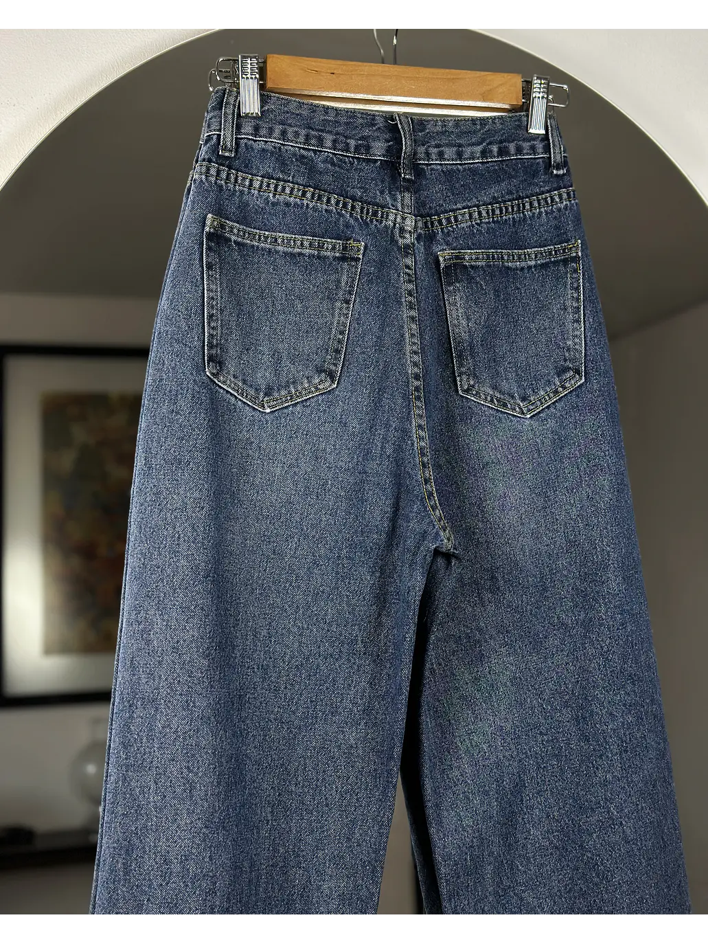 Jeans azul wide leg 4