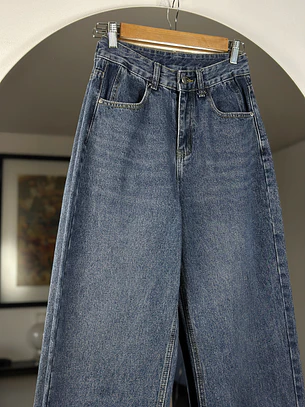 Jeans azul wide leg