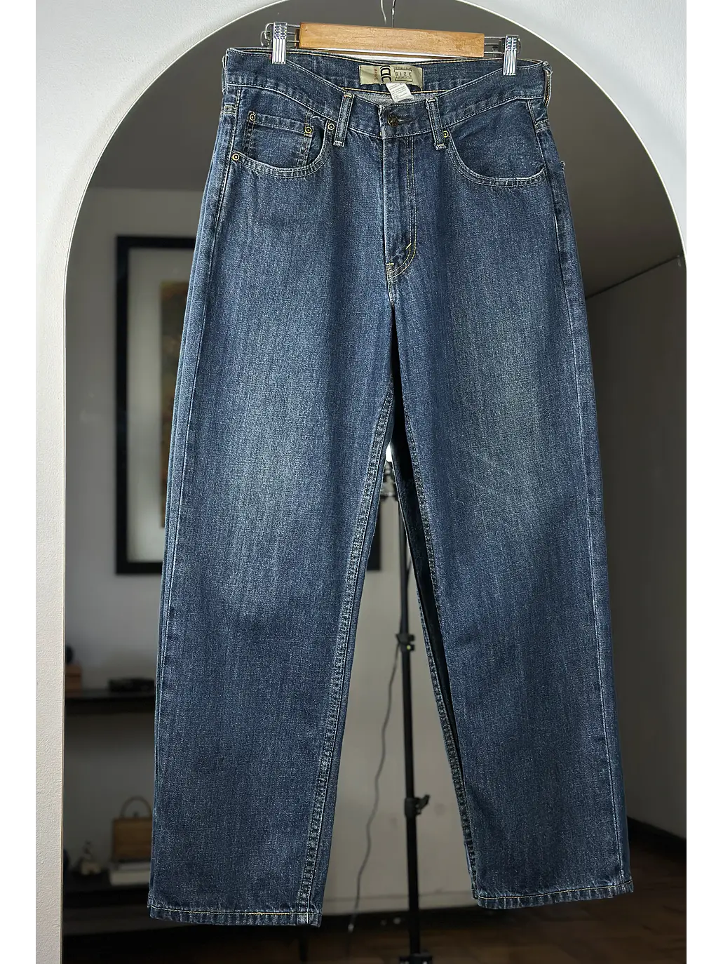 Jeans azul tiro alto 1