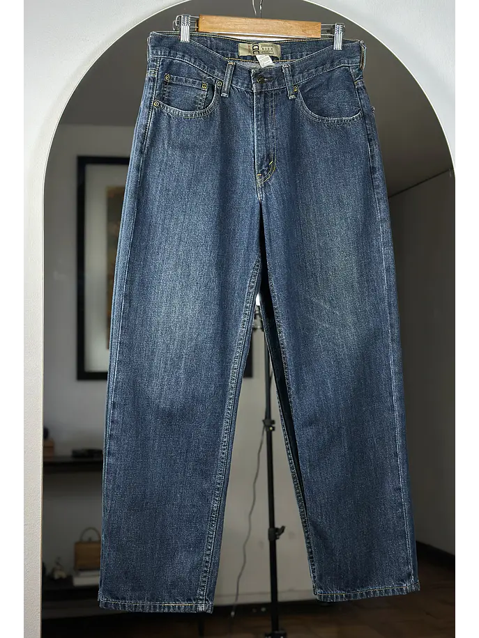 Jeans azul tiro alto 1