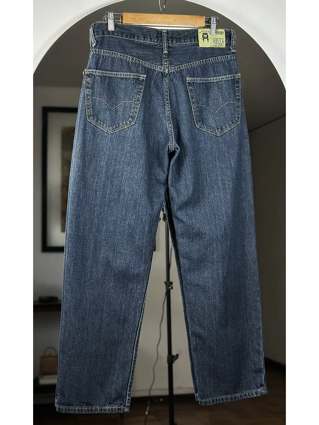 Jeans azul tiro alto 3