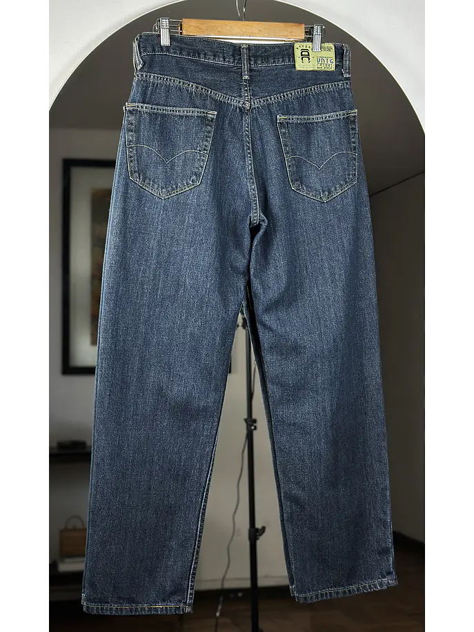Jeans azul tiro alto 3