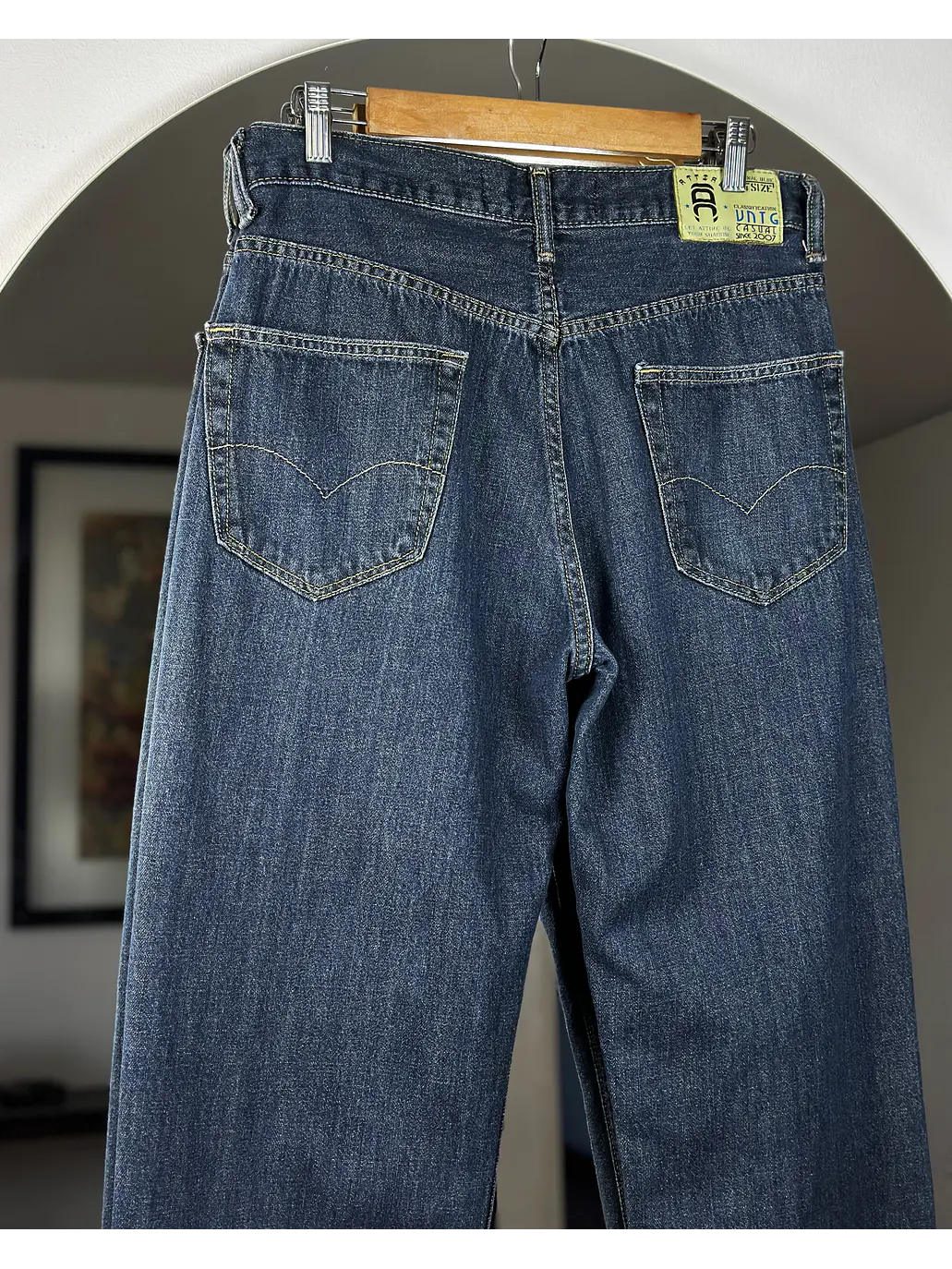 Jeans azul tiro alto 4