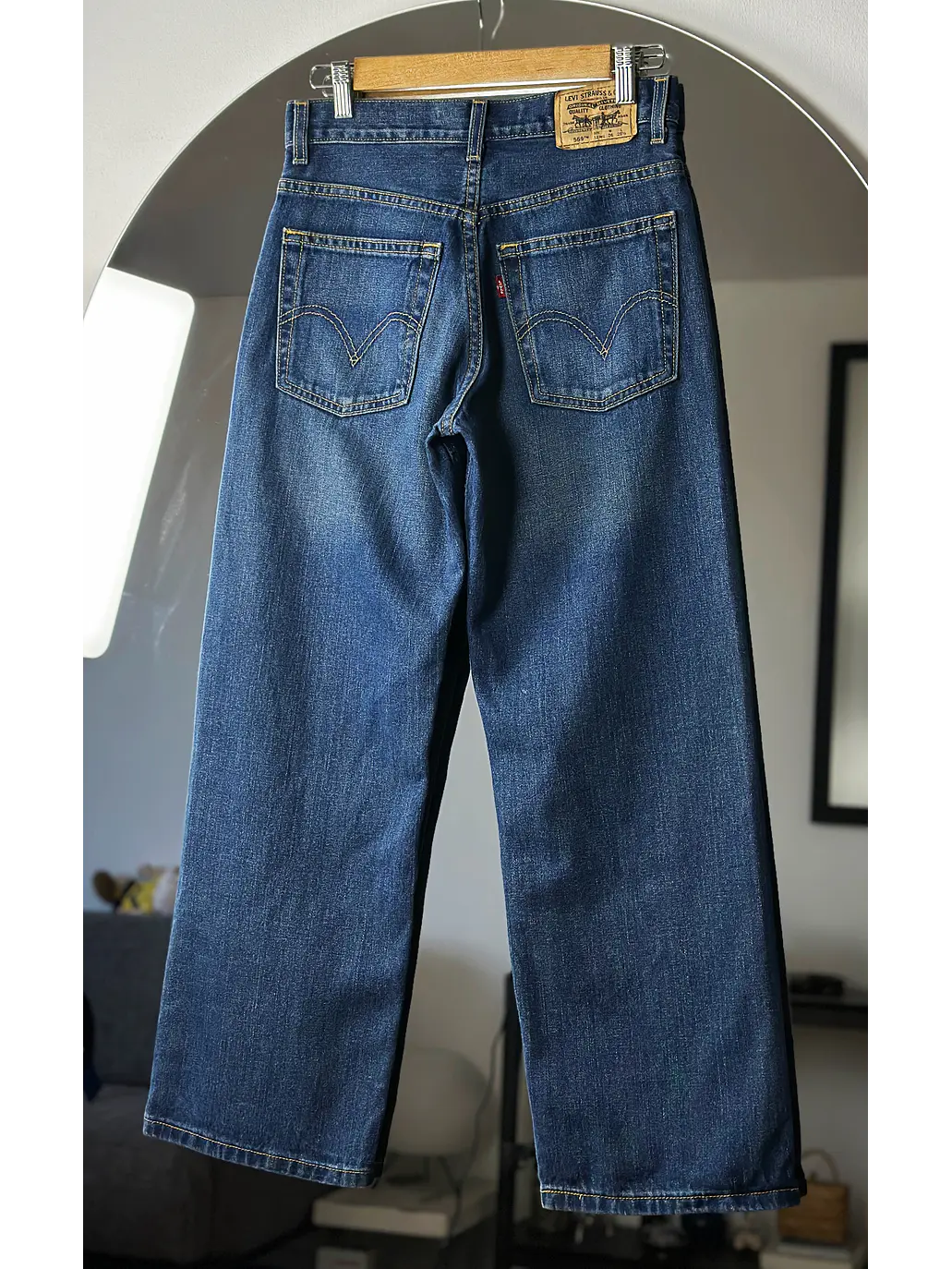 Jeans azul lavado recto 4