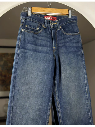 Jeans azul lavado recto