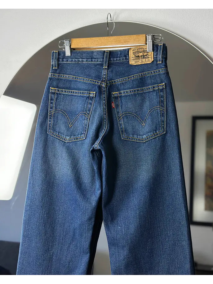 Jeans azul lavado recto 3