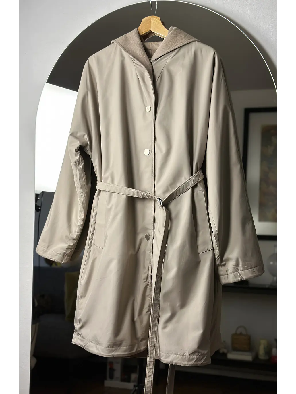 Abrigo beige reversible 1