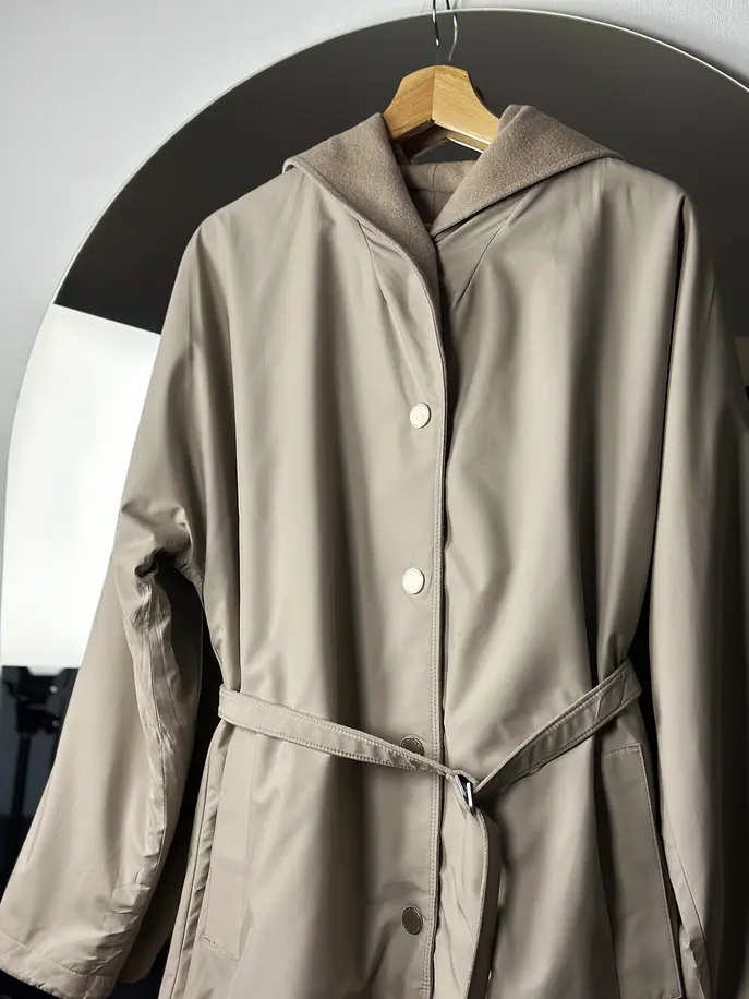 Abrigo beige reversible 2