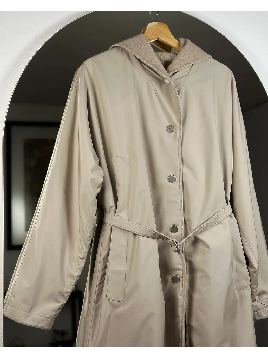 Abrigo beige reversible 3