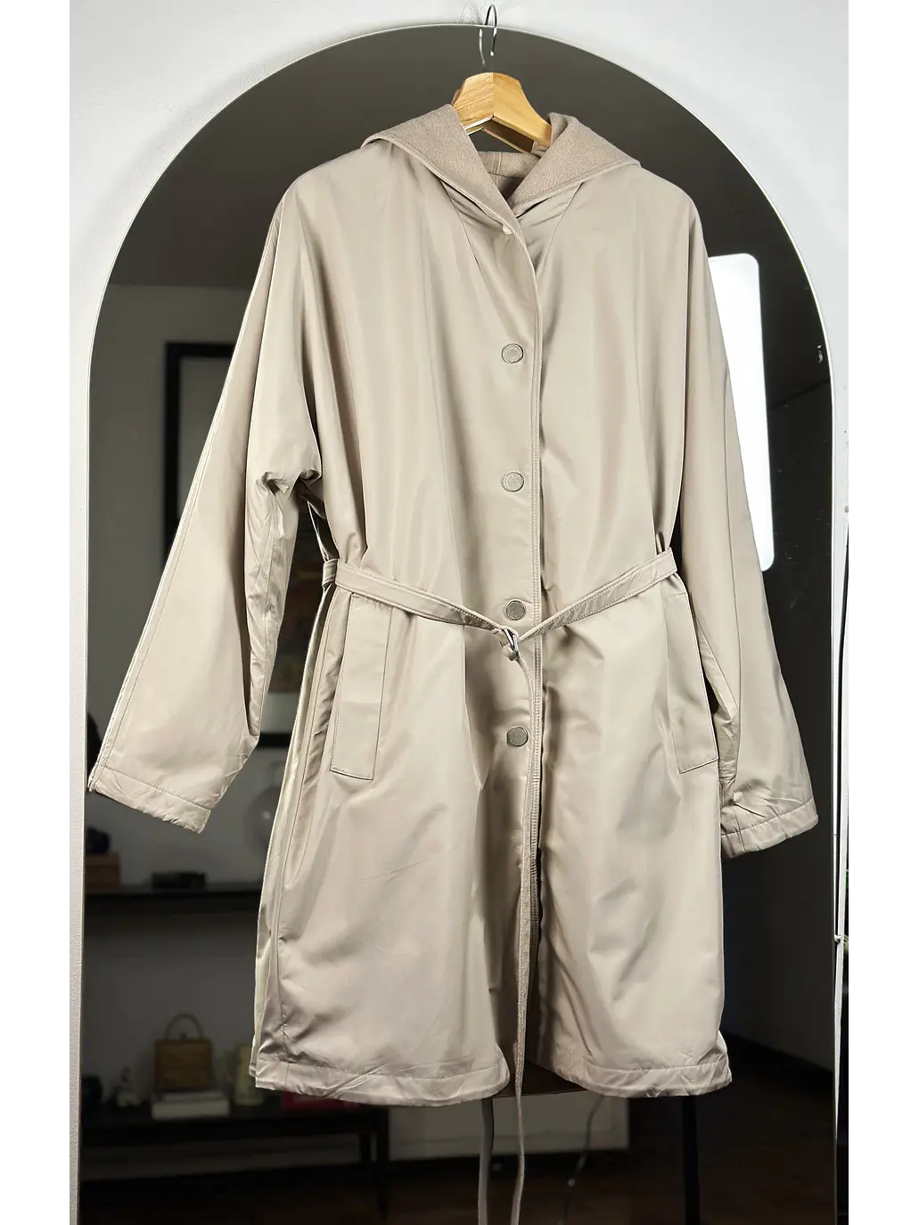 Abrigo beige reversible 4