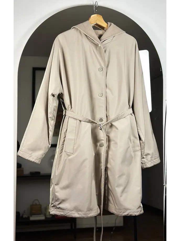 Abrigo beige reversible 4