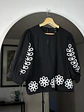 Blusa negra floreada - Miniatura 1