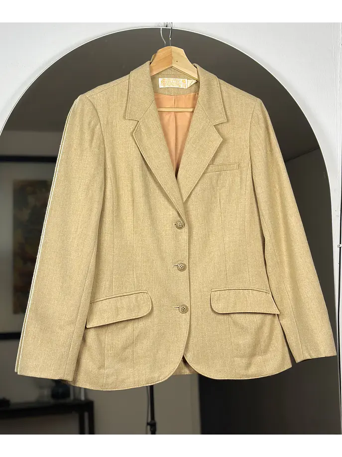 Blazer de lana beige 1