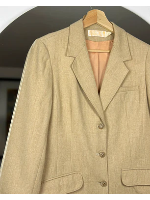 Blazer de lana beige