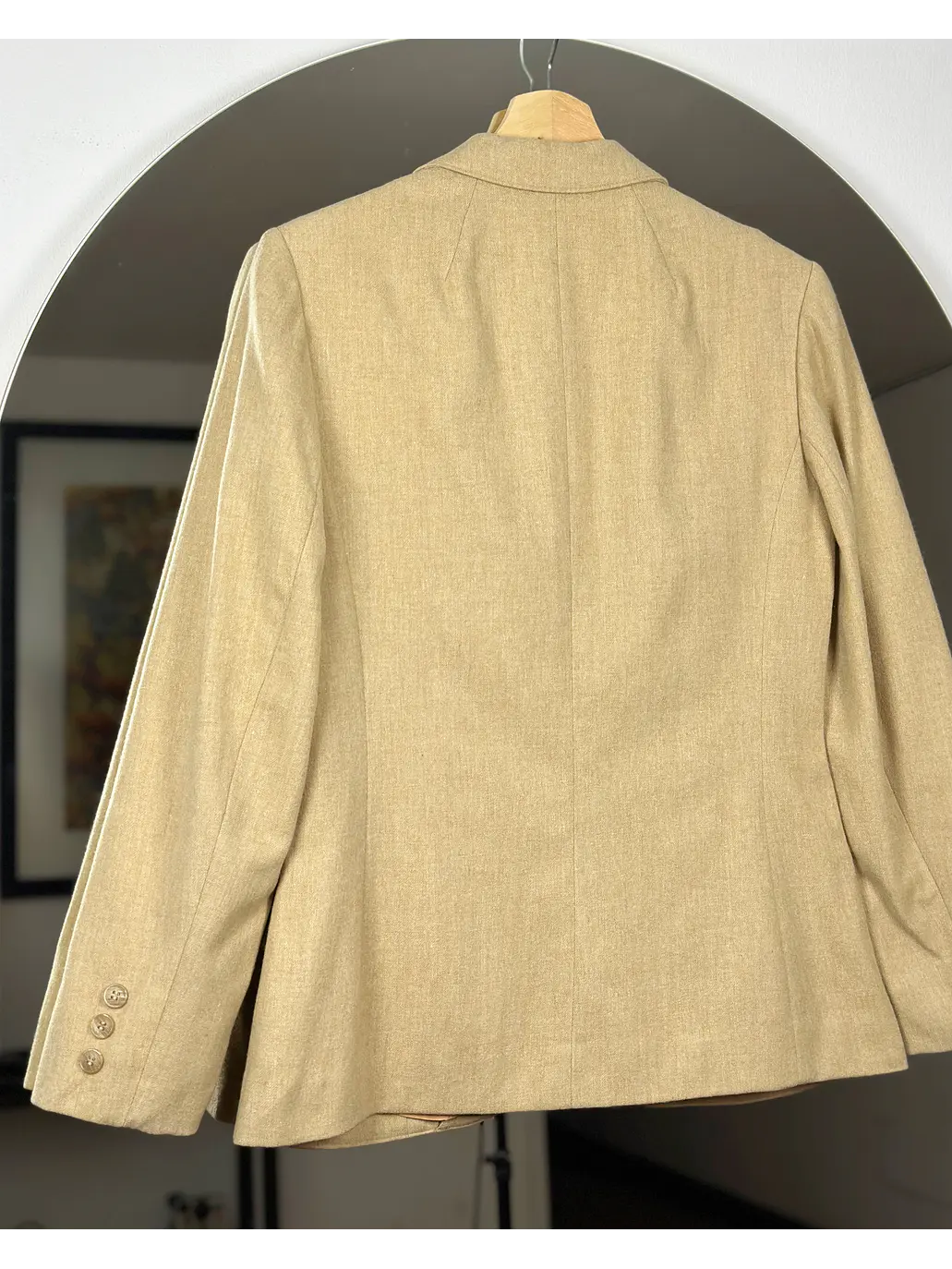 Blazer de lana beige 4