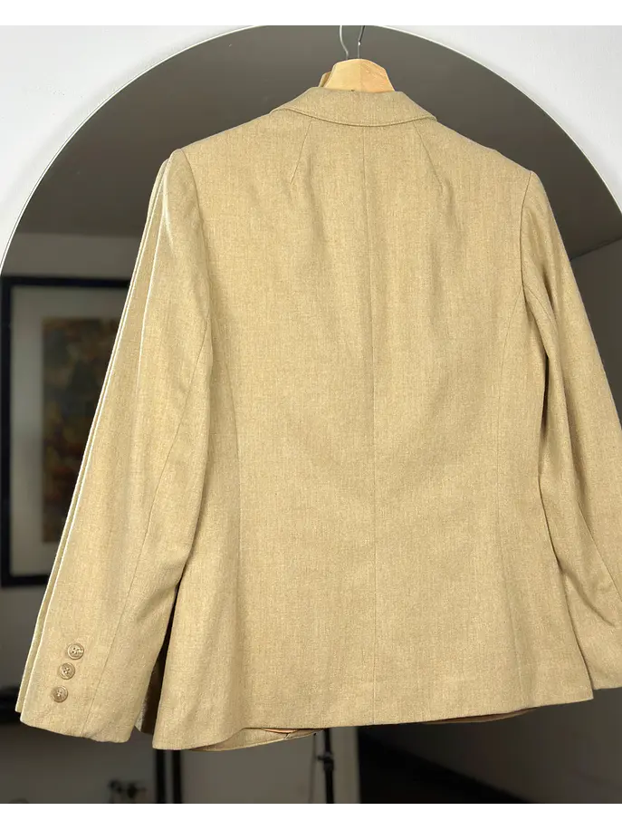 Blazer de lana beige 4