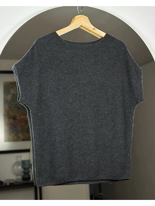Polera cachemira ploma jaspeada