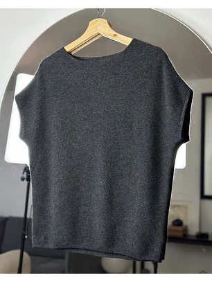 Polera cachemira ploma jaspeada