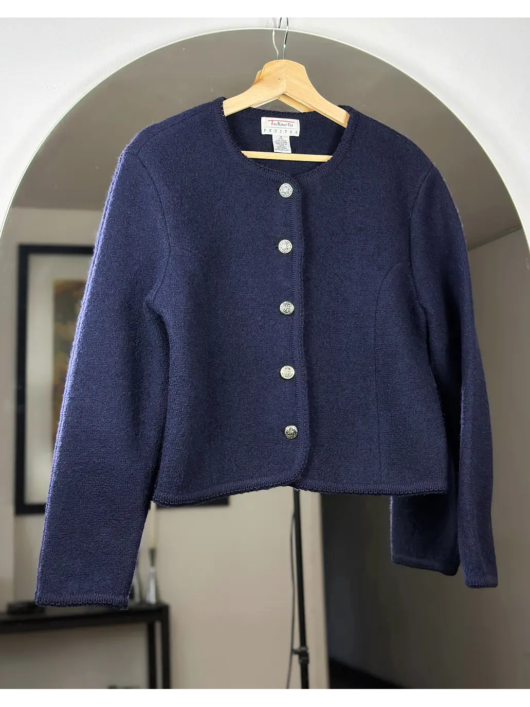 Chaqueta de lana azul marino 2